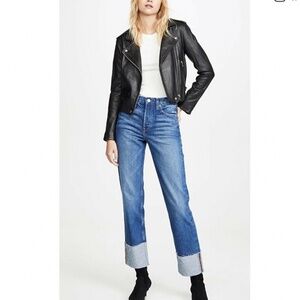 Trave Denim Berit Relaxed Straight Leg Cuffed Jeans Size 25